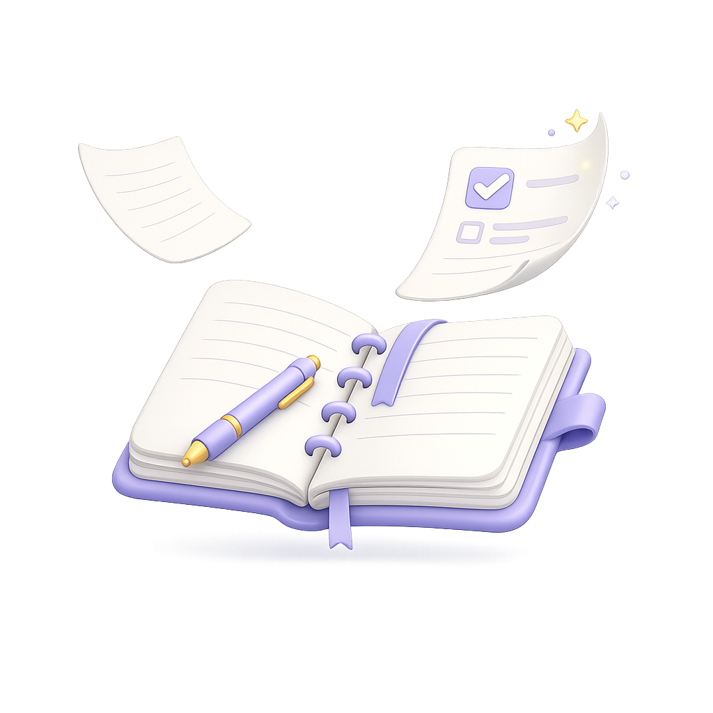 Interface de prise de notes Zodo